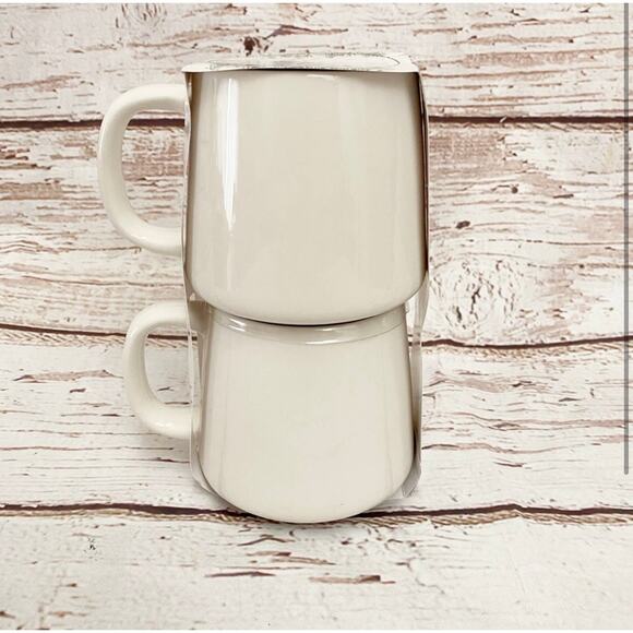 TARGET BULLSEYE Christmas Stackable Ceramic Mugs Set Of 2 Snowman Mugs (NEW) - Picture 2 of 2